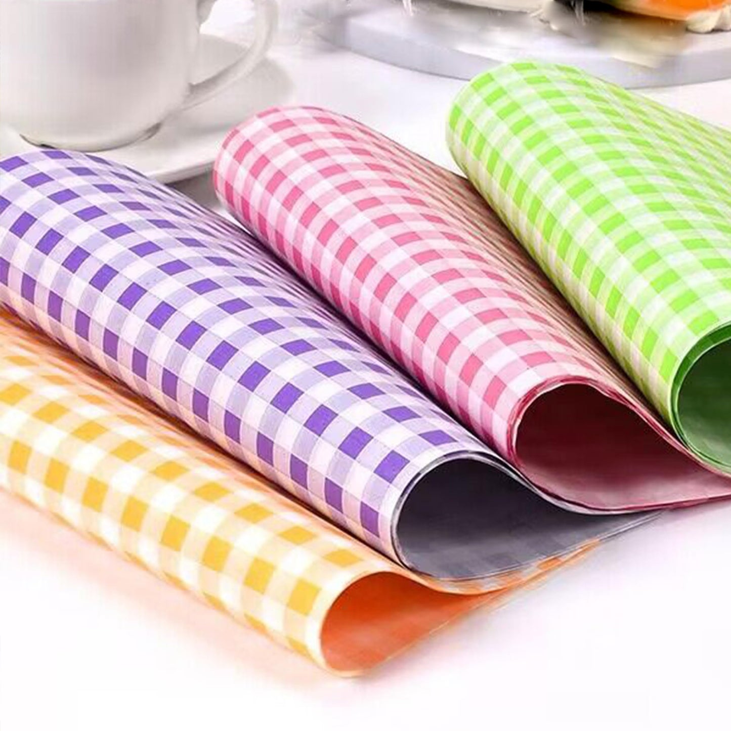 JSDJ 200Pcs Wax Paper Sheets 12" x 12" Checkered Dry Waxed Deli Paper, Sandwich Wrapping, Food Wrap, Grease Proof Food Basket Liners for Hamburgers, Bread, french fries, Picnic, BBQ, Party, Decorative