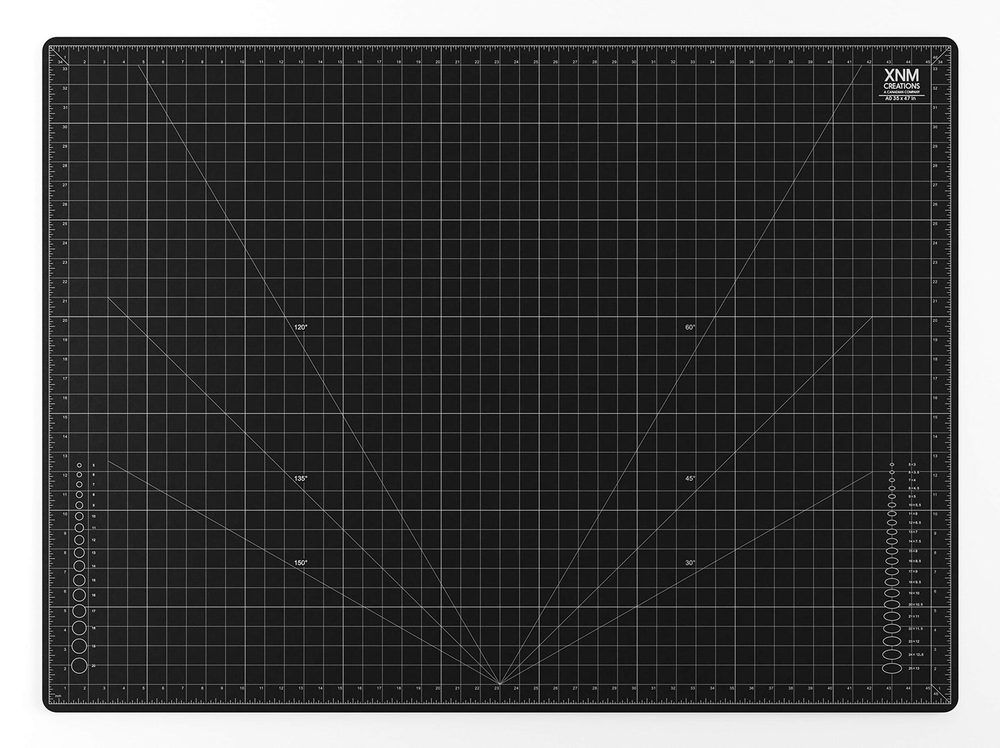 XNM Creations Premium Self Healing Cutting Mat - 36 Inches by 48 inches - A0-3 Layer Quality PVC Construction - Dual Sided, Imperial and Metric Grid Lines - Perfect for Cutting, Sewing, and Crafts