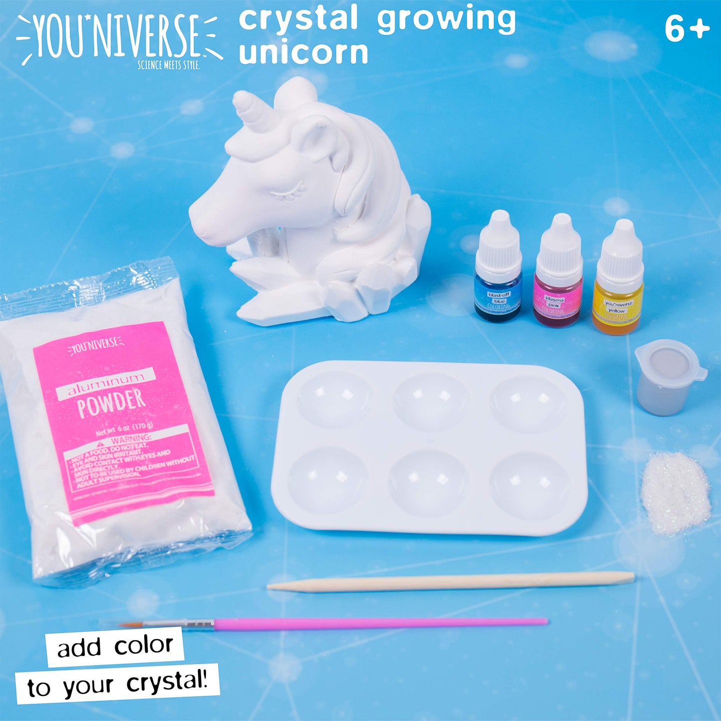 Just My Style YOU*niverse Crystal Growing Accessories by Horizon Group USA, Girl STEM Kit, Design 8 Crystal Growing Accessories & Make Your Own Pendants, Sparkling Hair Pins, Ring & More