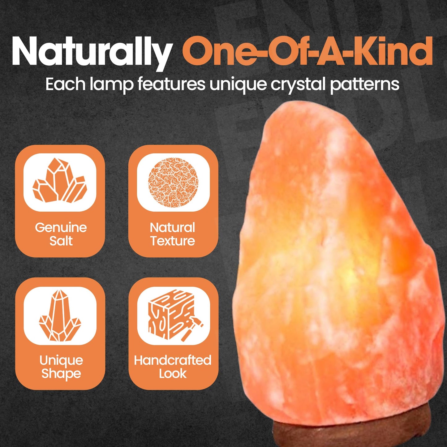 ZESTIQ FOODS Himalayan Salt Lamp – Natural Pink Salt Rock Lamp, Crystal Night Light for Bedroom, Home & Office, Air Purifier, Relaxation & Home Decor