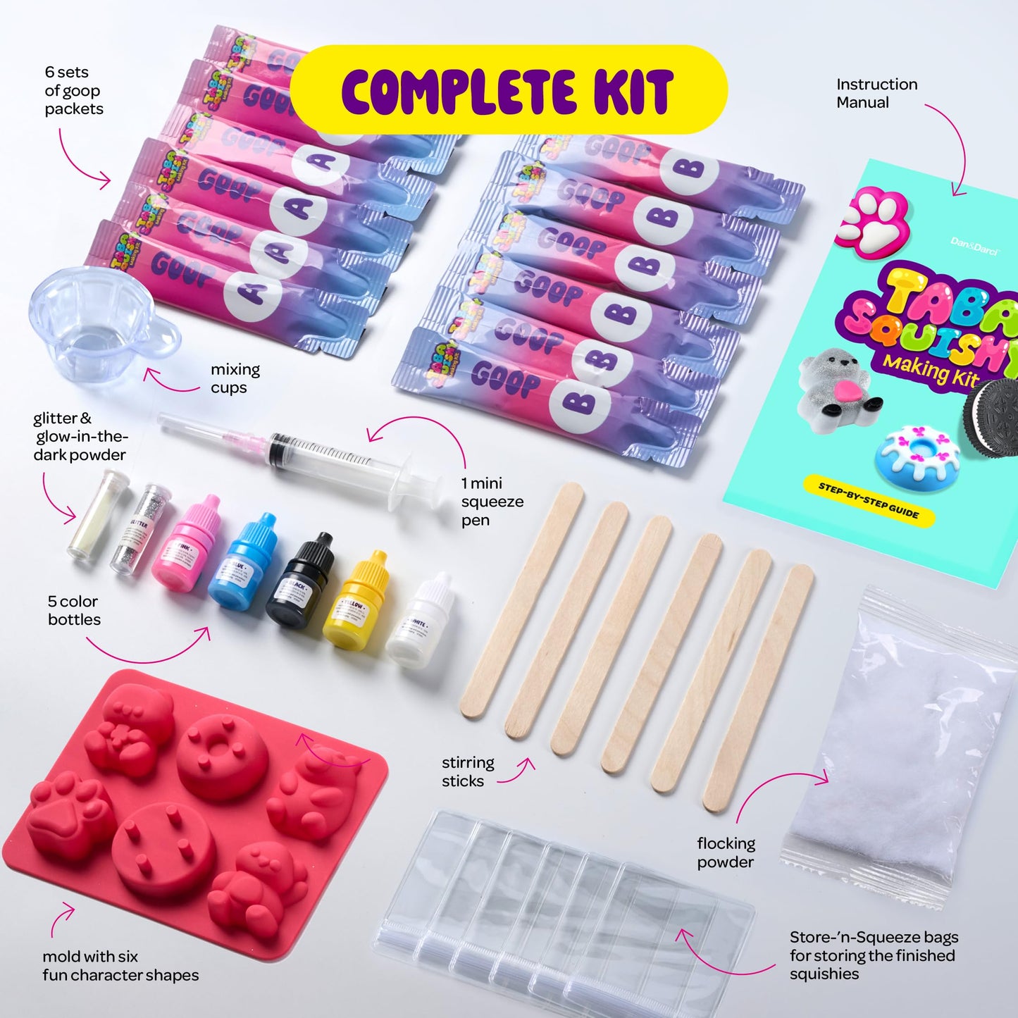 Taba Squishy Making Kit for Kids - Gifts for Girls - Kids Crafts - 6 7 8 9 10 11 12 Year Old Girl Birthday Gift - Squishies Craft Kits - Arts and Crafts for Kid for 8-12 - Toys for Girls Ages 5-7