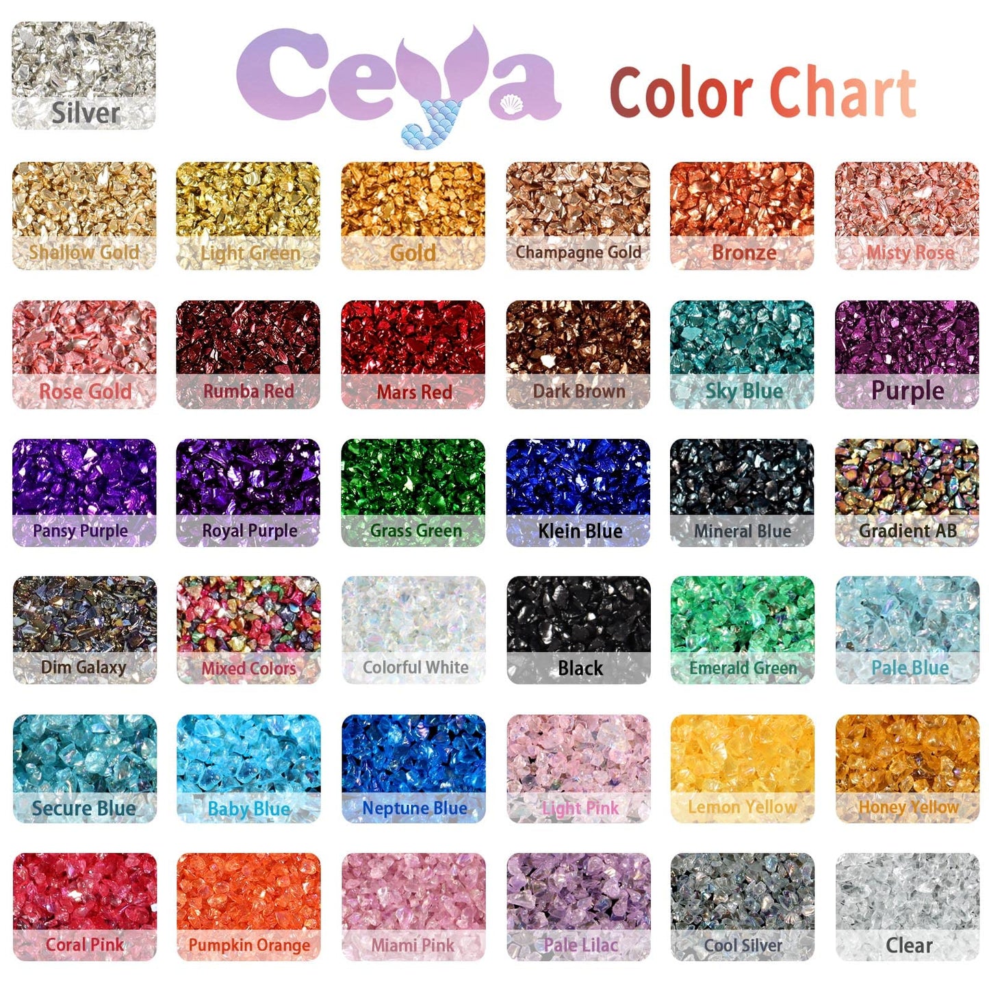 Ceya 5.3oz/ 150g Crushed Irregular Glass Grass Green Metallic Crystal Chips Broken Glass Glitter 2-4mm Craft Chunky Glitter for Nails Art Epoxy Resin Mold Coasters Ornament Painting Geode Phone Case