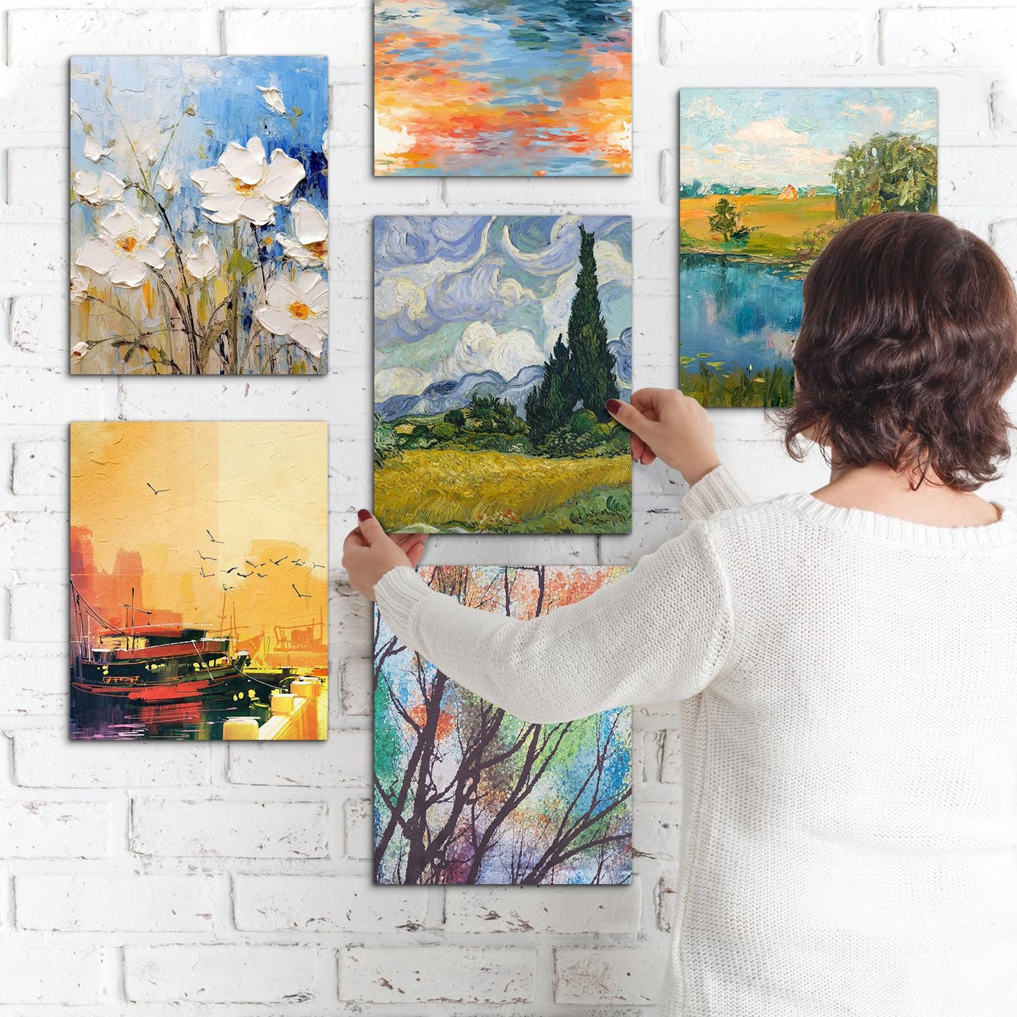 CONDA Canvas Board 8 x 10 inch, 24 Pack Canvases for Painting, 100% Cotton Canvas for Drawing, Gesso Primed Acid-Free, Artist Canvas Panels for Acrylic, Pouring & Oil Painting