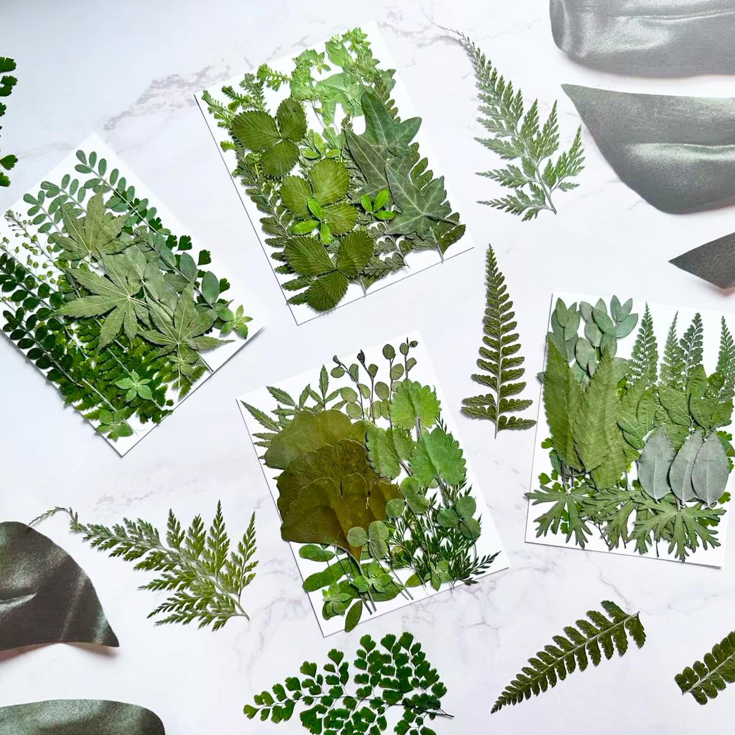 LUCISKY 136Pcs Pressed Dried Leaves and Butterfly for Resin Molds, Real Natural Flowers Stickers for DIY Art Crafts, Jewelry, Candle, Soap Crafts Making