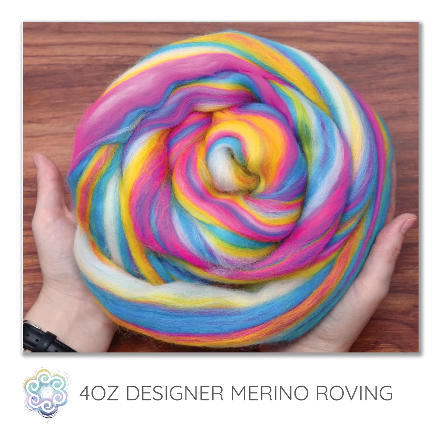 Combed Top Roving. Limited Edition Fiber for Spinning, Needle Felting, Wet Felting, Weaving and Crafting. Colorful Designer Merino, Malibu