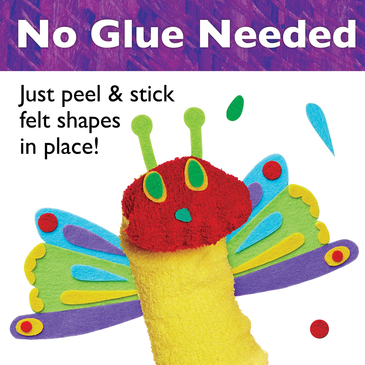 Creativity for Kids The Very Hungry Caterpillar Story Puppets: Sock Puppet Kit for Toddlers from The World of Eric Carle, Crafts for Kids (Ages 3+)