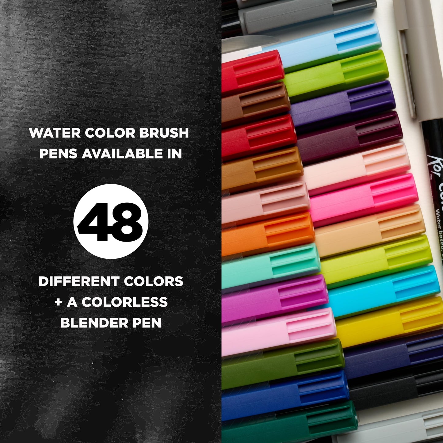 SAKURA XBR-48SA 48-Piece Koi Assorted Coloring Brush Pen Set