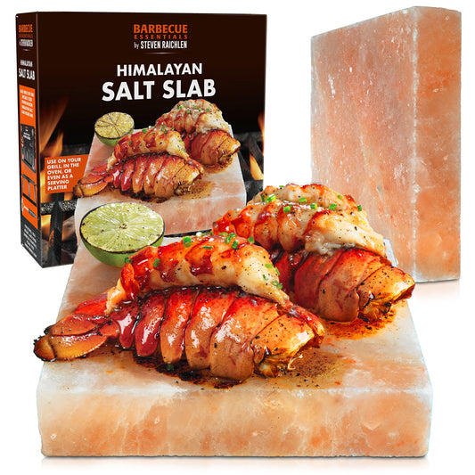 Himalayan Salt Block for Grilling and Cooking – 8"x8"x1.5" BBQ Grill Slab by Steven Raichlen – Natural Salt Plate for Meat, Seafood, Vegetables – Retains Heat & Adds Flavor – Gift for Grillers