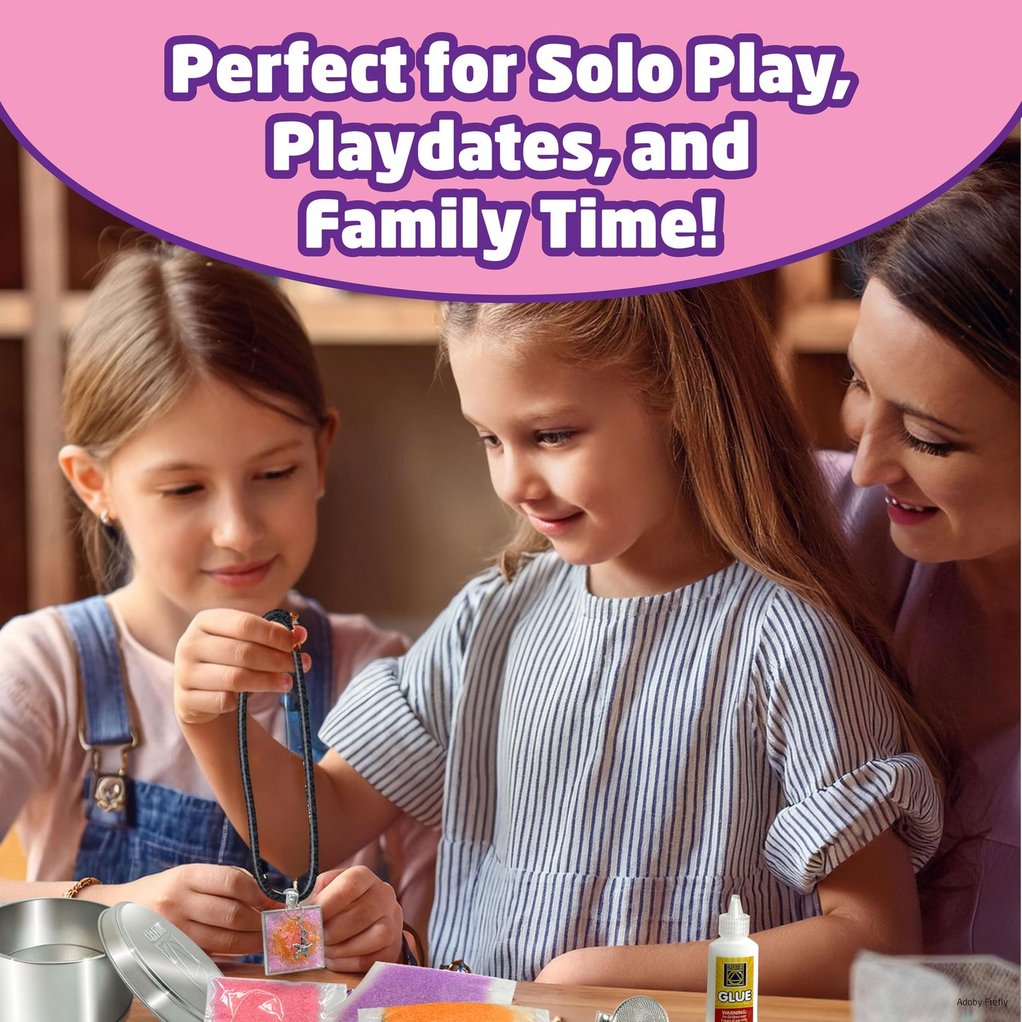 Small World Toys Magic Crystal Jewelry, DIY Jewelry Making Kit, Charm Bracelet & Necklace Maker, Crafts & Toys for Girls, Ideal Birthday Gift for Kids 7+