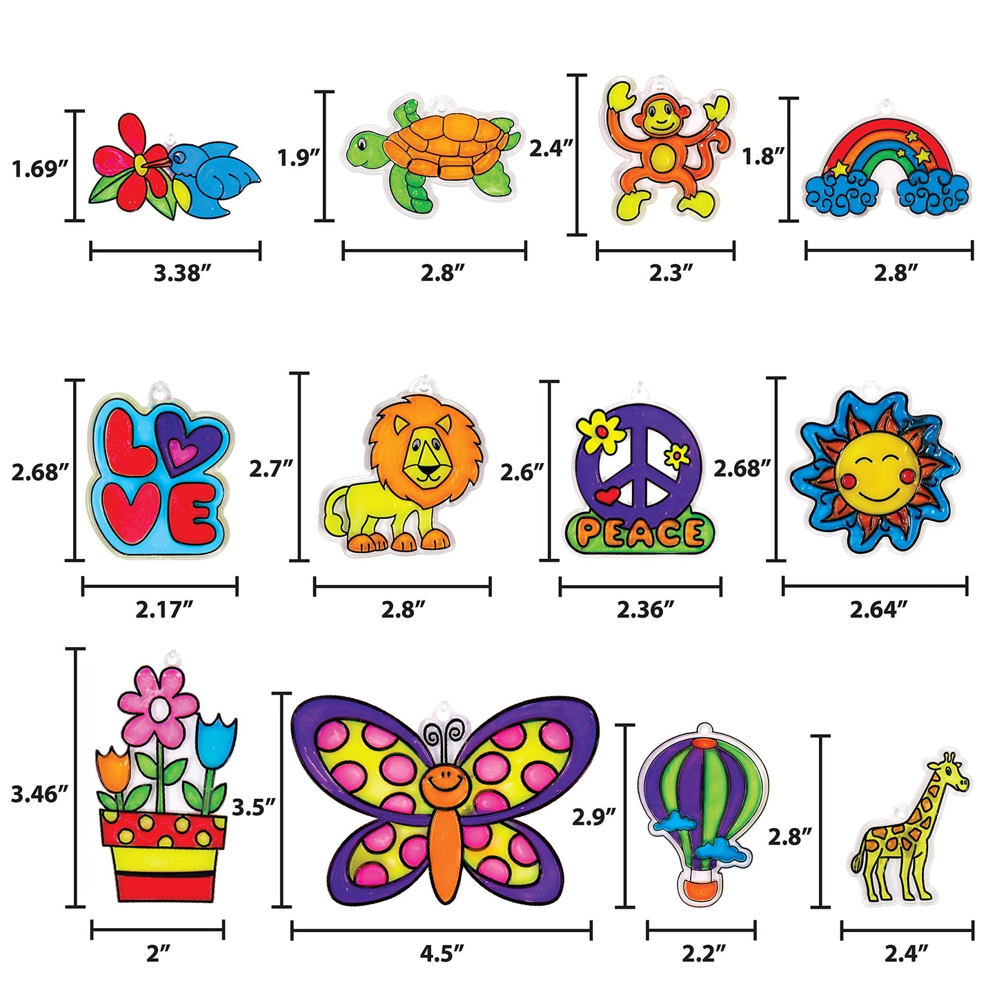 Made By Me Create Your Own Window Art, Paint Your Own Suncatchers, DIY Arts & Crafts Idea, Craft Kits for Kids, Crafts for Kids & Toddlers, Toddler Arts and Crafts