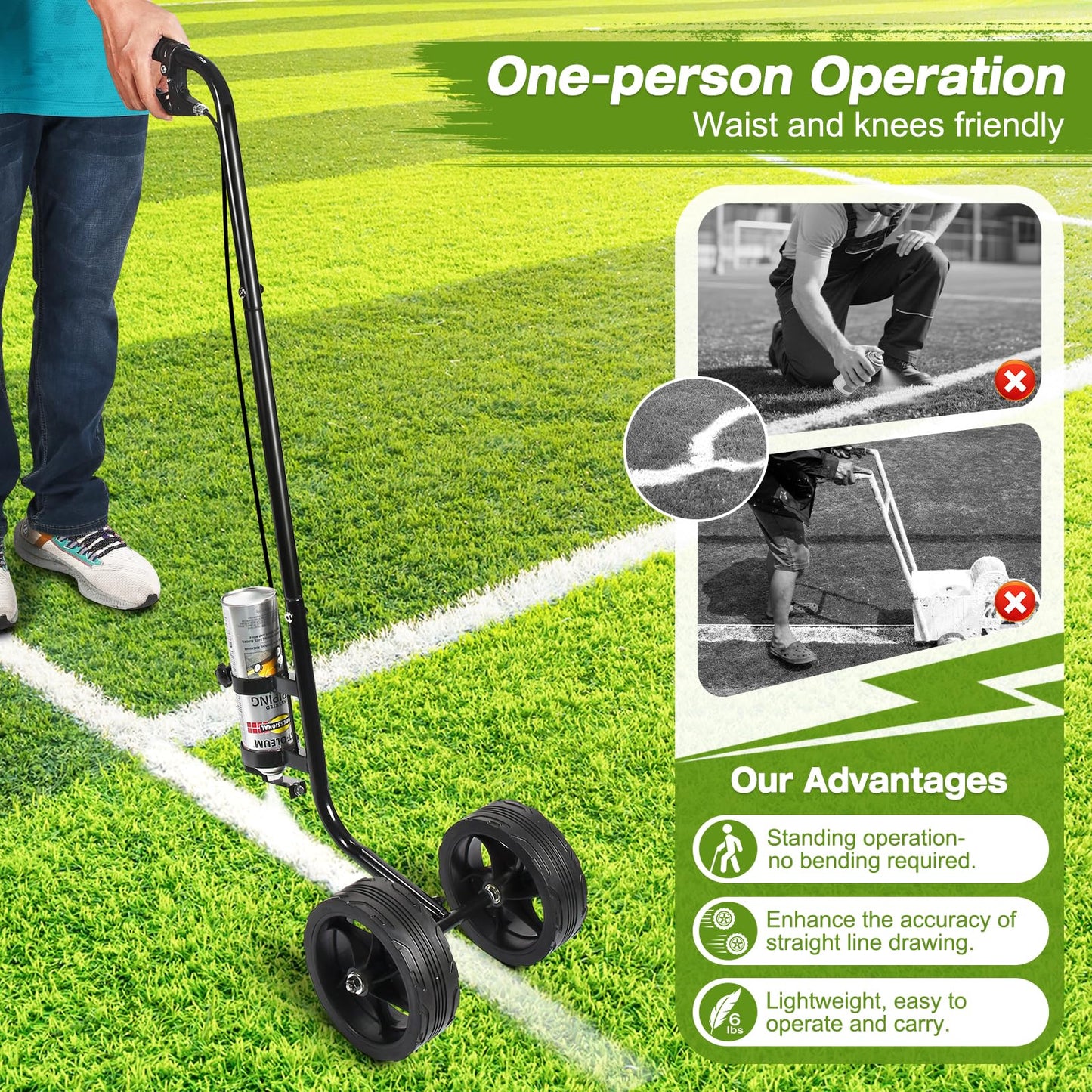 CAROD Striping Line Painting Wand, Striping Paint Sprayer Wand for Paint Stripe Ground, Sports Field, Parking Lot, Compatible with Professional Inverted Striping Paint T-tip Nozzle