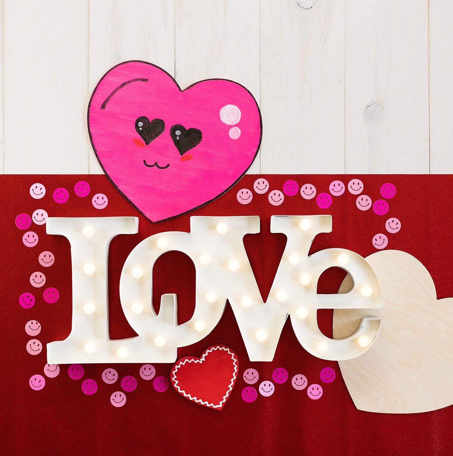 DIY Wooden Heart Cutouts for Crafts 7 inch, 1/8 inch Thick, Pack of 5 Unfinished Shapes for Valentines Day Party Décor, by Woodpeckers