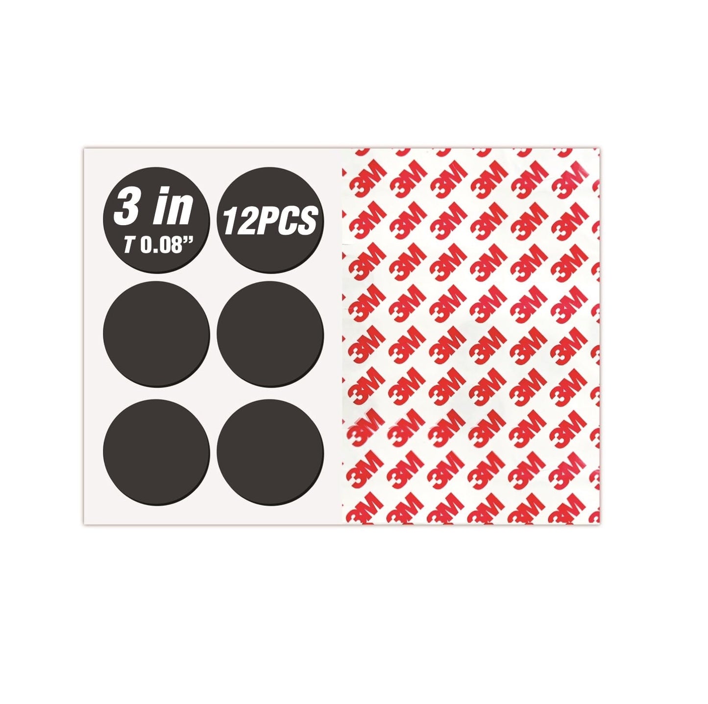 High Energy Round 3" Magnets with Adhesive Backing - Large Size Magnet Dots for Classroom Decorations- Teacher Must Have - Teacher Supplies,Thick 80mil-12 Pack