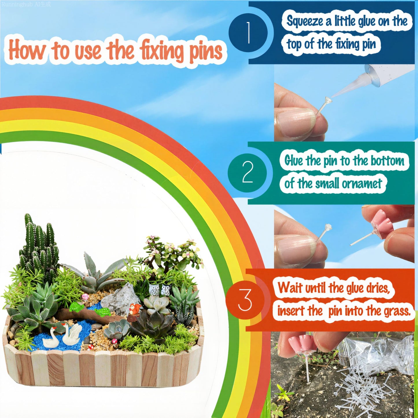 PE.WELLWOO Fairy Garden Accessories 103 PCS Fairy Garden Decor & Terrarium Decor Supplies for Potted Landscape Fairy Garden Kit for Room Decorations