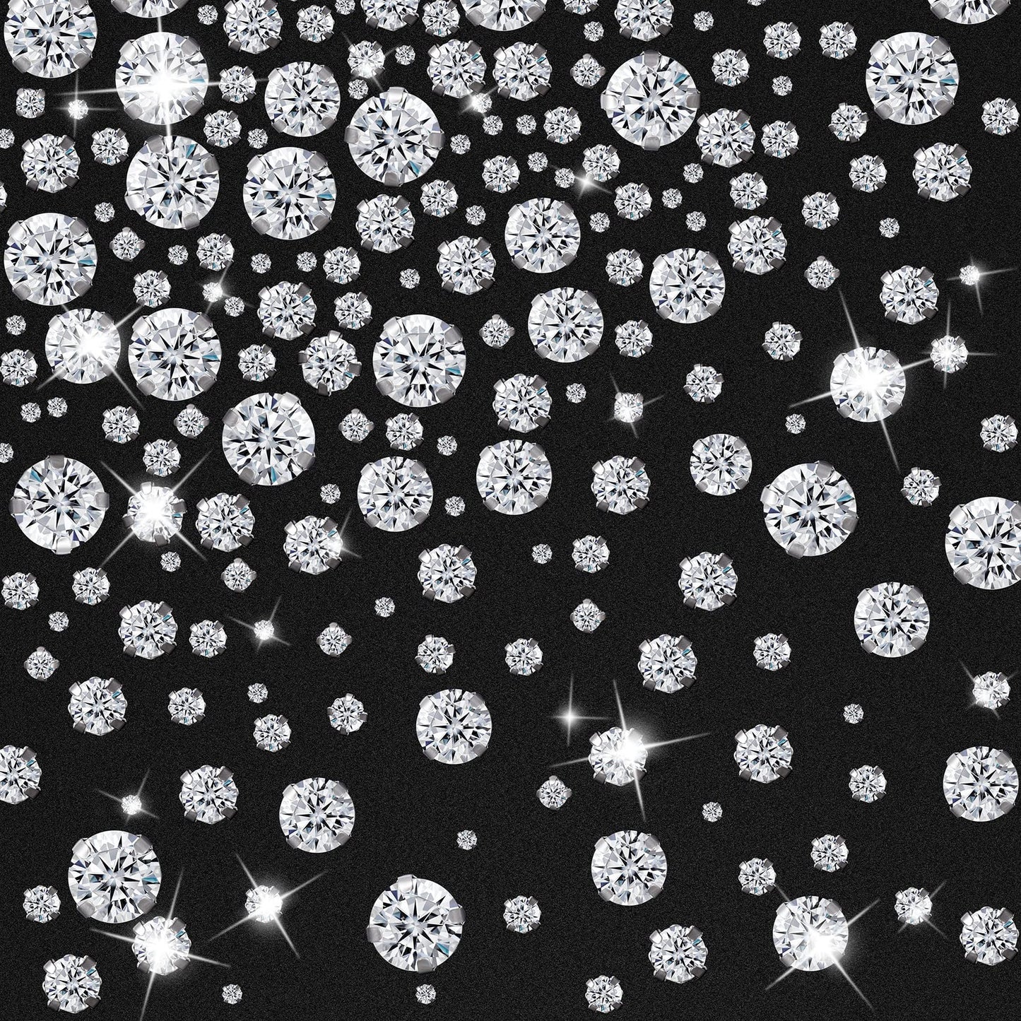 420 PCS Sew On Rhinestones, PAGOW Sewing Rhinestones with Silver Claw, Embellishments for Wedding Dress, Bags, Shoes (10mm, 8mm, 7mm, 5mm, 4.5mm, 3.5mm and 3mm Diameter)