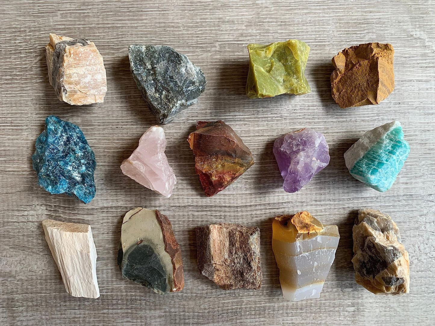 1 Pound Raw Assorted - Natural Assorted Stone, Natural Rough Assorted, Assorted Rough, Assorted Rocks (Assorted)