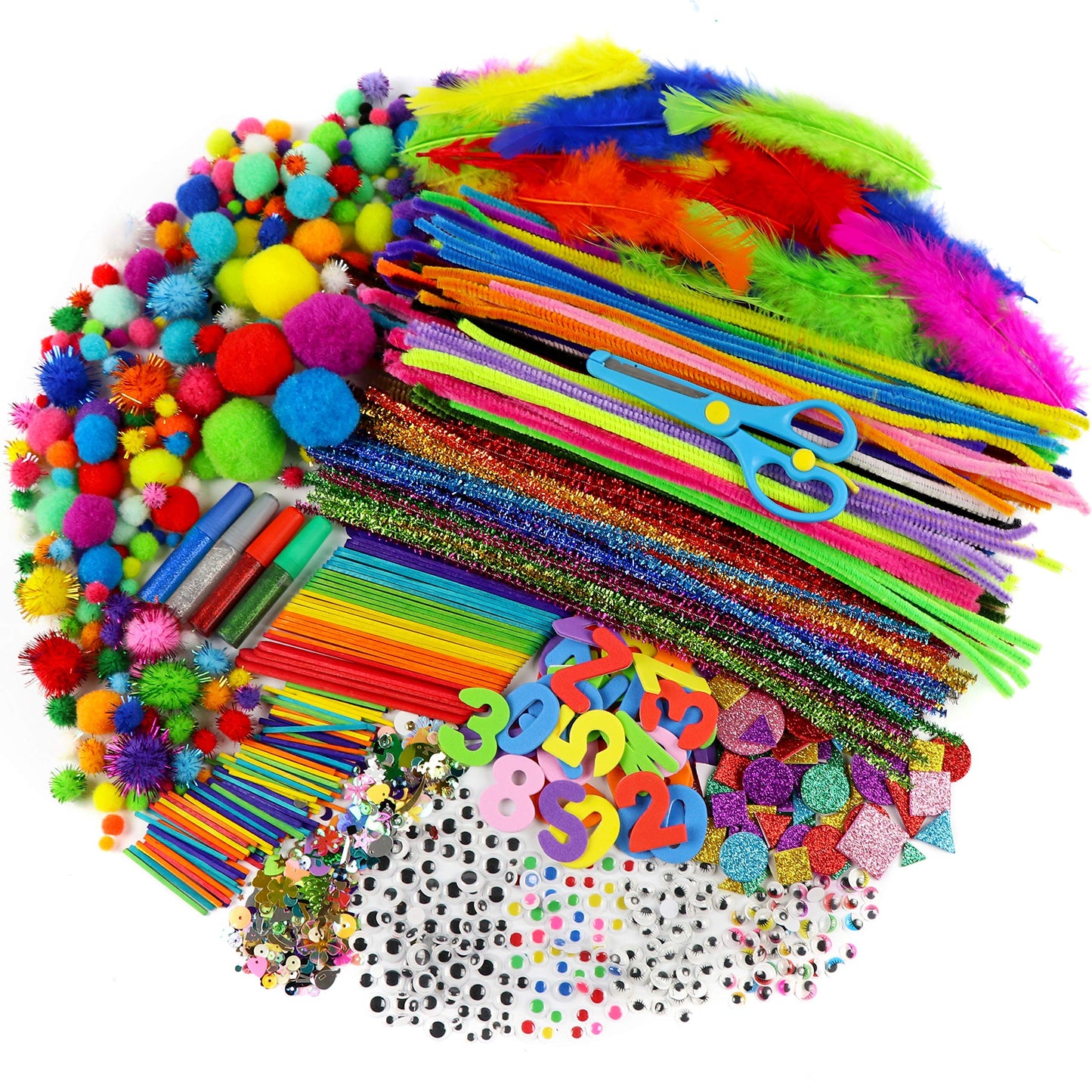 Mega Arts and Crafts Supplies Kit for kids - Boys and Girls age 4 5 6 7 8 years old - Toddler Art Set Activity Materials Bag - Great for Preschool, kindergarten, and Homeschool DIY Crafting Projects